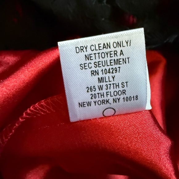 NEW Milly Ally Lace Sleeve Dress Black Red Size 8 Lace Cocktail Dahlia NWT - Picture 10 of 10